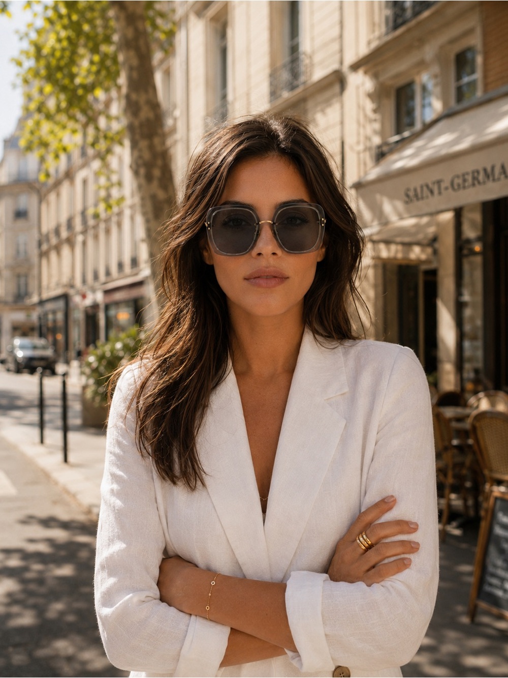 Christian Dior Ultra Dior BOBO Oversized Square Sunglasses | Grey Blue Lens